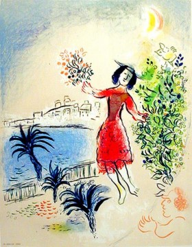 Marc Chagall Painting - Bahía de Niza contemporáneo Marc Chagall